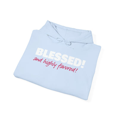 Blessed & Highly Favored Embroidered Hoodie | Luke 1:28