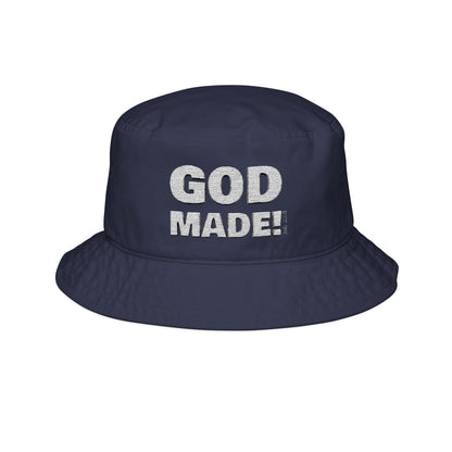 GOD MADE! Collection - Embroidered Bucket Hat [black] | (Job 33:4)