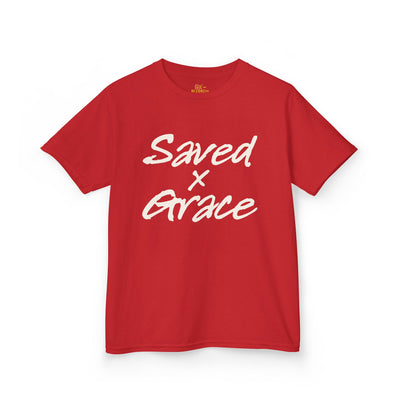 Saved x Grace | Kids Tee | Motivational Kids Shirt, Gifts for Young Dreamers, Casual Kids Clothing, Back to School Tee, Kids Hustle Tee