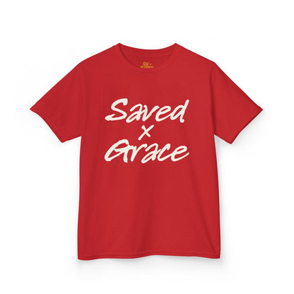 Saved x Grace | Kids Tee | Motivational Kids Shirt, Gifts for Young Dreamers, Casual Kids Clothing, Back to School Tee, Kids Hustle Tee