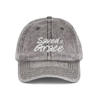 SAVED × GRACE Vintage Cap | Ephesians 2:8–9