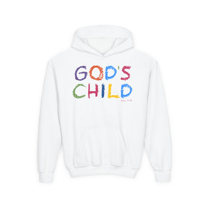 GOD'S CHILD! Collection | Hoodie [Youth]  | (Romans 8:14) - Pastel