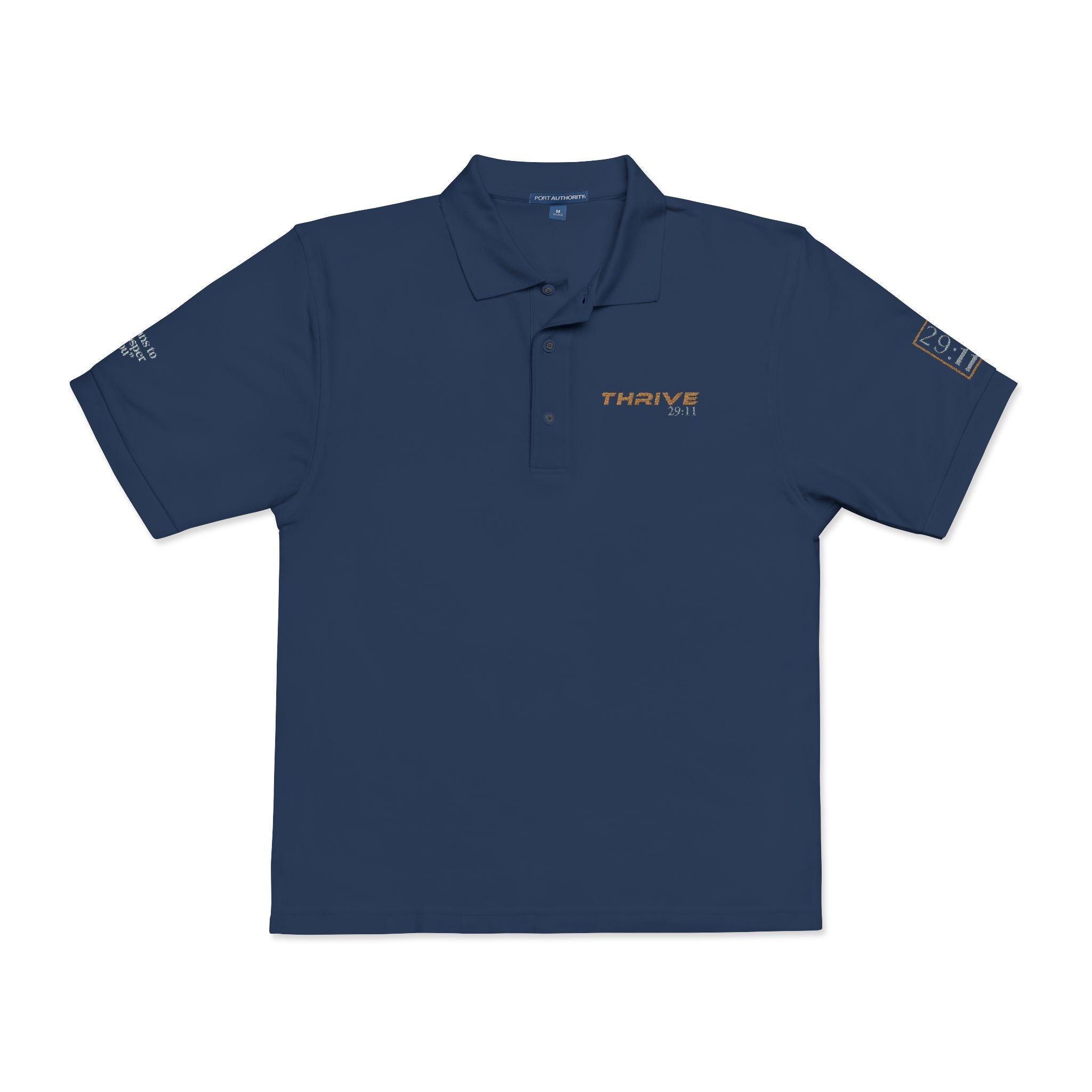 THRIVE 29:11 Collection | Unisex Embroidered Polo Shirt | (Jeremiah 29:11)
