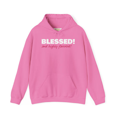 Blessed & Highly Favored Embroidered Hoodie | Luke 1:28