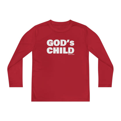 GOD'S CHILD! Collection Youth Long Sleeve Tee | (Romans 8:14)