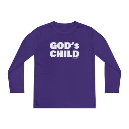 GOD'S CHILD! Collection Youth Long Sleeve Tee | (Romans 8:14)