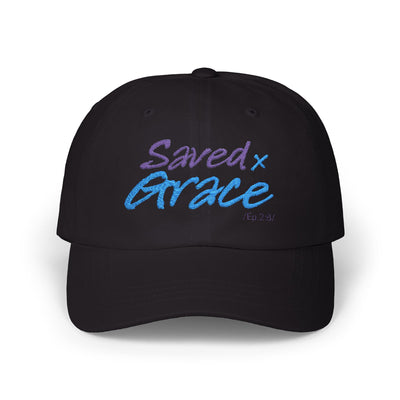 SAVED x GRACE  faithware collection Woman's Cap |  (Eph. 2:8) - Embroidered