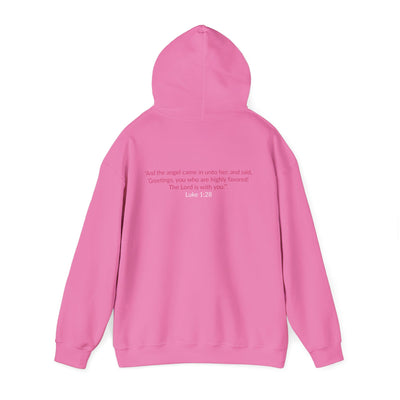Blessed & Highly Favored Embroidered Hoodie | Luke 1:28