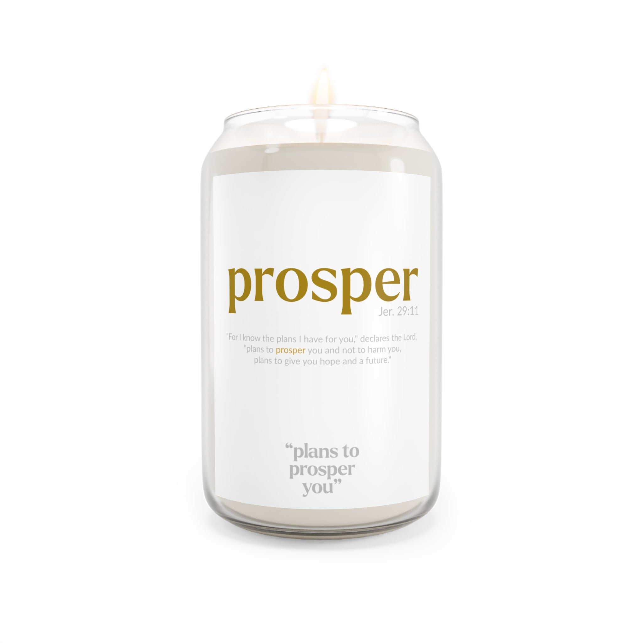 PROSPER 29:11 Collection Scented Candle - 13.75oz | (Jeremiah 29:11) Uplifting Home Fragrance for Hope & Motivation