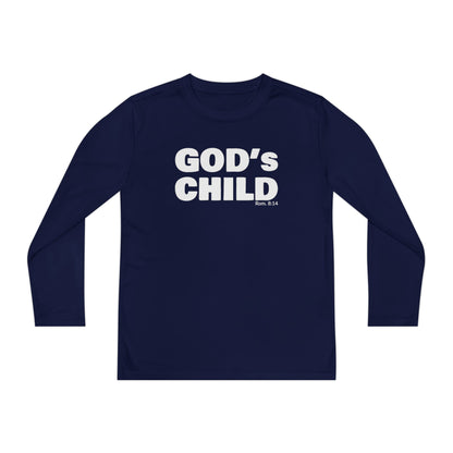 GOD'S CHILD! Collection Youth Long Sleeve Tee | (Romans 8:14)