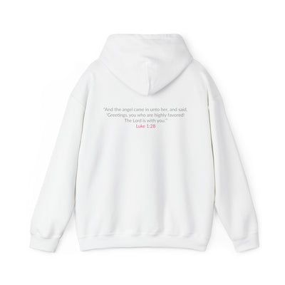 Blessed & Highly Favored Embroidered Hoodie | Luke 1:28