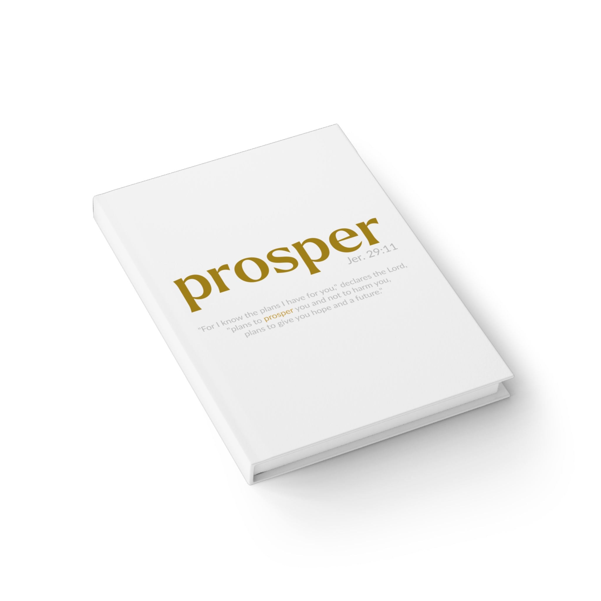 Inspirational Journal - "Plans to Prosper You" - Ruled Lines for Reflection and Growth