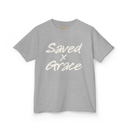 Saved x Grace | Kids Tee | Motivational Kids Shirt, Gifts for Young Dreamers, Casual Kids Clothing, Back to School Tee, Kids Hustle Tee