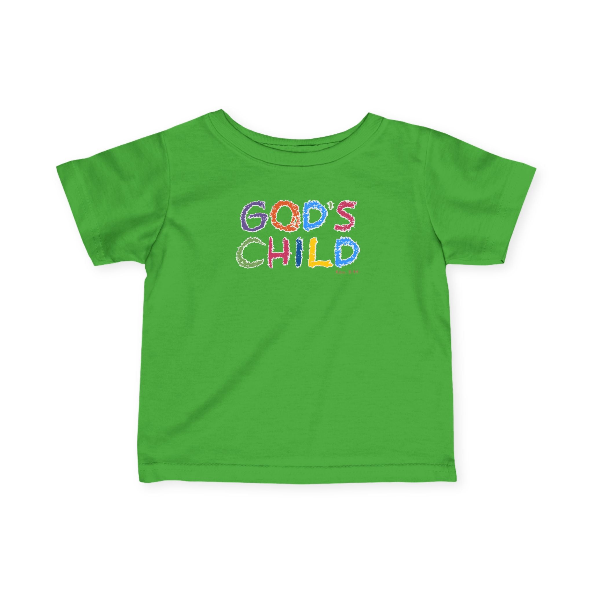 GOD'S CHILD! | Colorful Infant Fine Jersey Tee | Baby Heirs Collection (Roman's 8:14)
