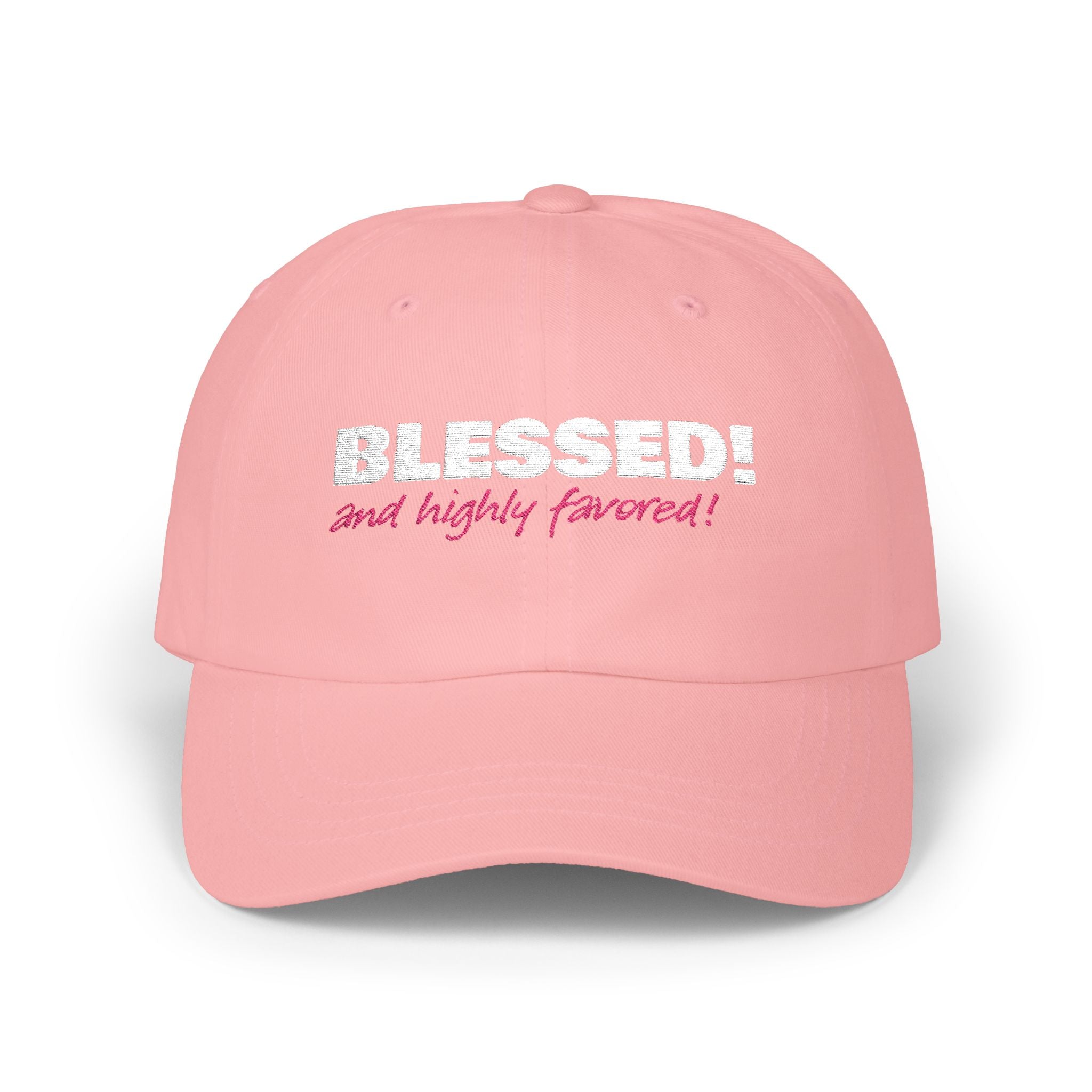 BLESSED! and Highly Favored!  Collection Christian Cap for Women | Faith-Based Hat | Luke 1:28 Scripture Hat | Inspirational Women's Headwear