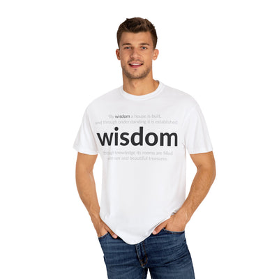 WISDOM! Inspiration Verses unisex t-shirt, Proverbs 24:3-4, Knowledge, Rare Treasures, Comfort Tee, Biblical Shirt