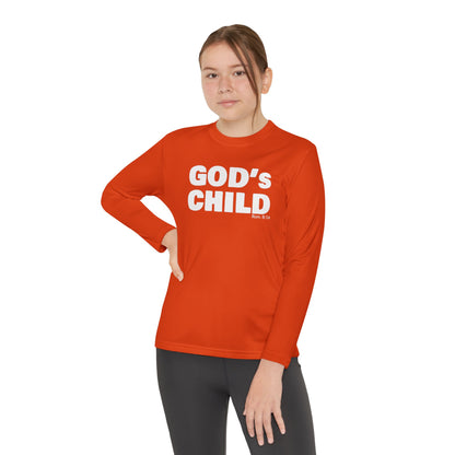 GOD'S CHILD! Collection Youth Long Sleeve Tee | (Romans 8:14)