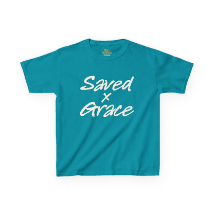 Saved x Grace | Kids Tee | Motivational Kids Shirt, Gifts for Young Dreamers, Casual Kids Clothing, Back to School Tee, Kids Hustle Tee