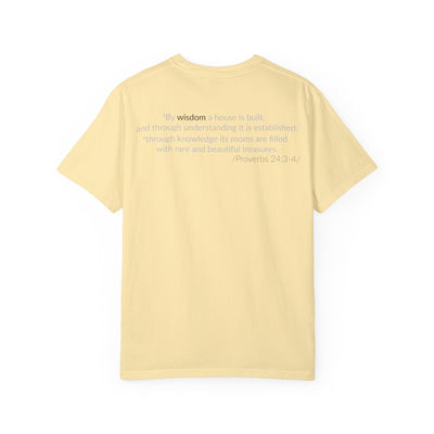 WISDOM! Inspiration Verses unisex t-shirt, Proverbs 24:3-4, Knowledge, Rare Treasures, Comfort Tee, Biblical Shirt