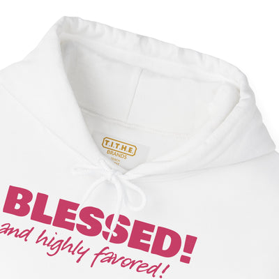 Blessed & Highly Favored Embroidered Hoodie | Luke 1:28