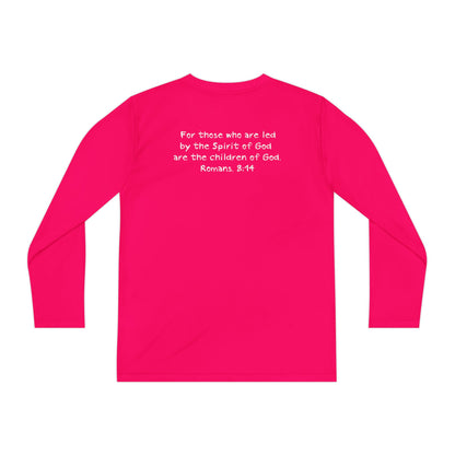GOD'S CHILD! Collection | Youth Long Sleeve Tee  | (Romans 8:14) - Pastel