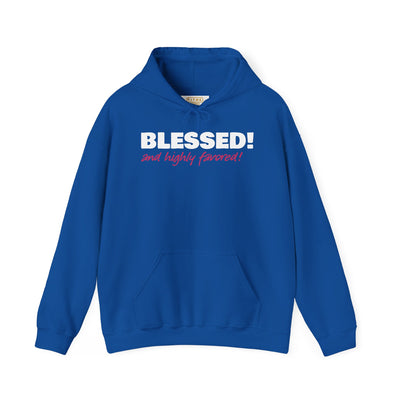 Blessed & Highly Favored Embroidered Hoodie | Luke 1:28