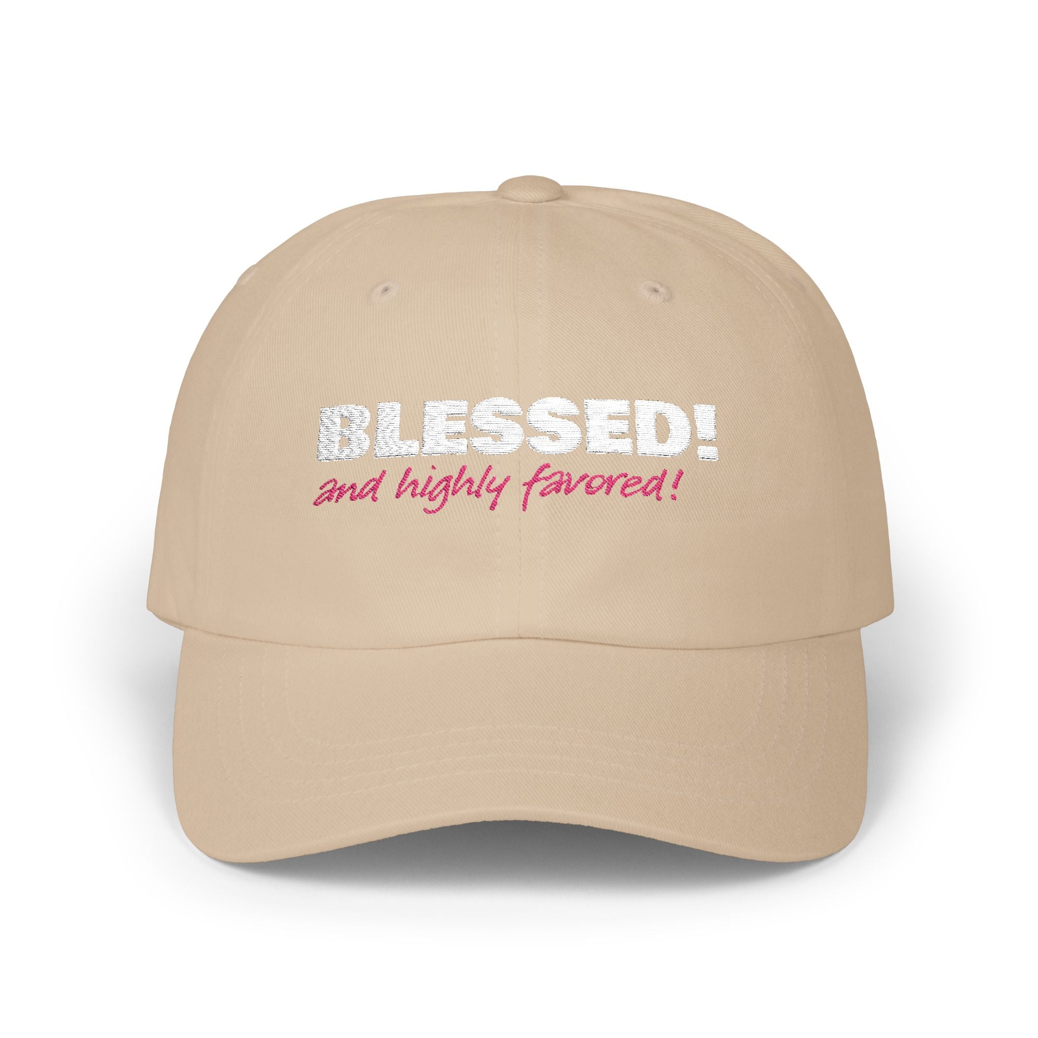 BLESSED! and Highly Favored!  Collection Christian Cap for Women | Faith-Based Hat | Luke 1:28 Scripture Hat | Inspirational Women's Headwear