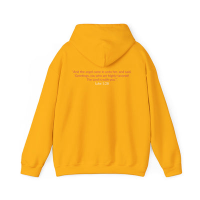 Blessed & Highly Favored Embroidered Hoodie | Luke 1:28