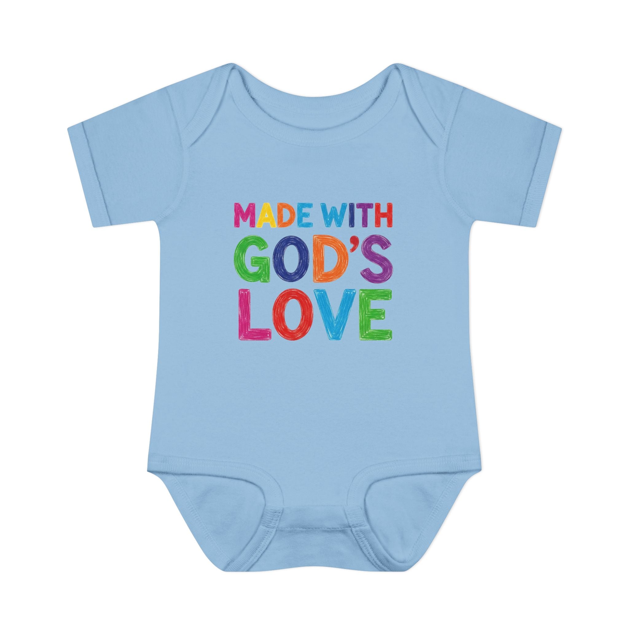 MADE WITH GOD'S LOVE | Infant Bodysuit, Baby Shower Gift, Cute Baby Outfit, Religious Gift, Newborn Clothes, Faith-Inspired Apparel