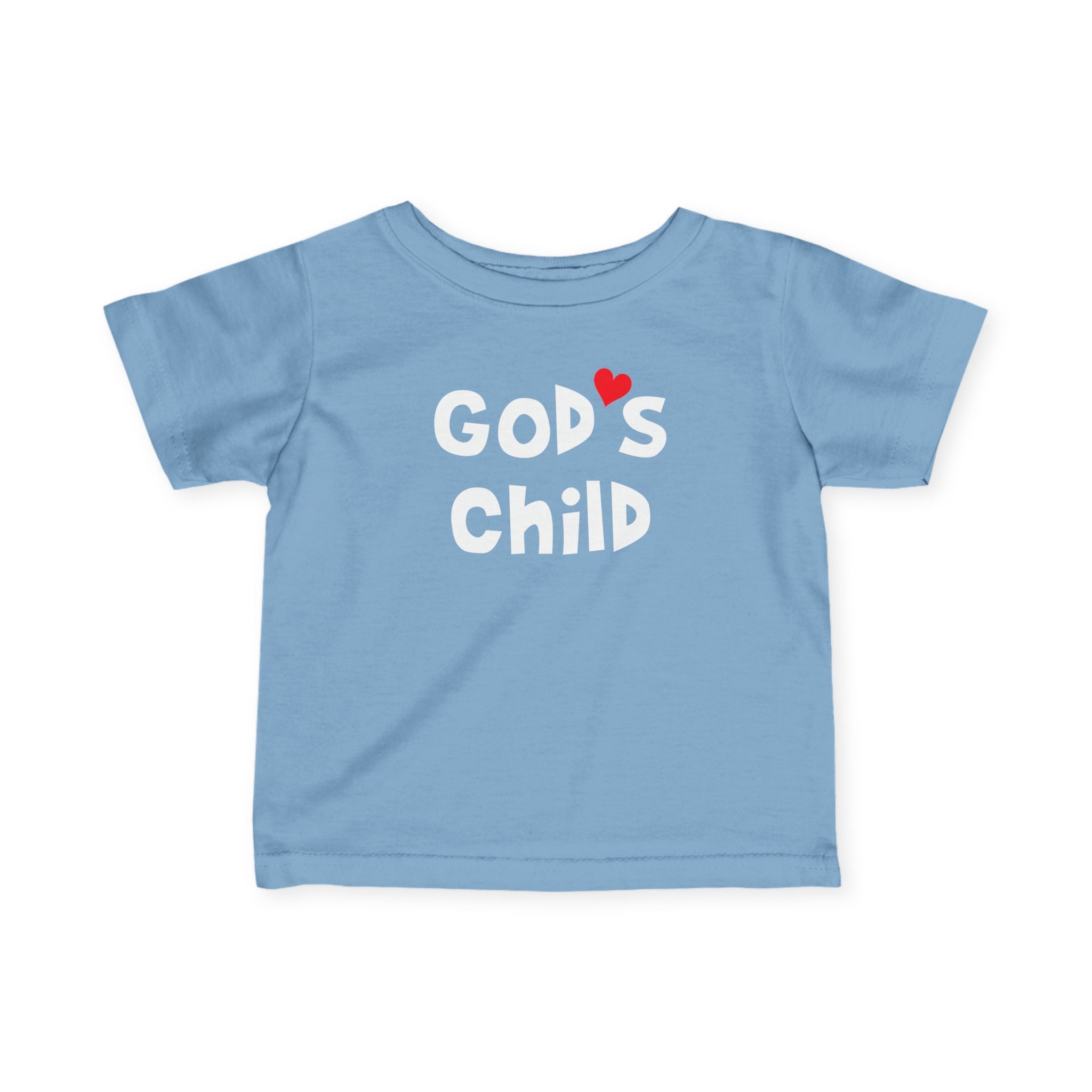 GOD'S Child + Heart | Infant Tee | Cute Baby T-Shirt, Faith-Based Apparel, Christian Baby Clothes, Gift for New Parents, Toddler Apparel