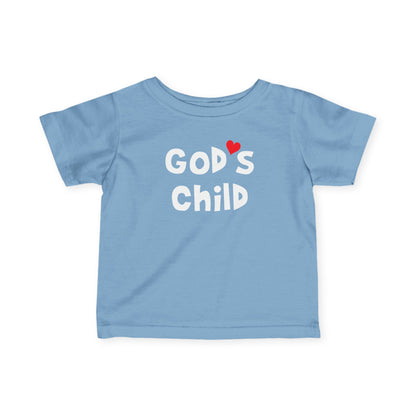 GOD'S Child + Heart | Infant Tee | Cute Baby T-Shirt, Faith-Based Apparel, Christian Baby Clothes, Gift for New Parents, Toddler Apparel