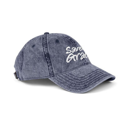 SAVED × GRACE Vintage Cap | Ephesians 2:8–9