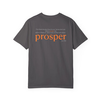 Prosper Unisex Garment-Dyed T-Shirt - Inspirational Quote Tee