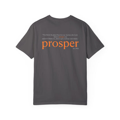 Prosper Unisex Garment-Dyed T-Shirt - Inspirational Quote Tee