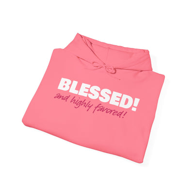 Blessed & Highly Favored Embroidered Hoodie | Luke 1:28