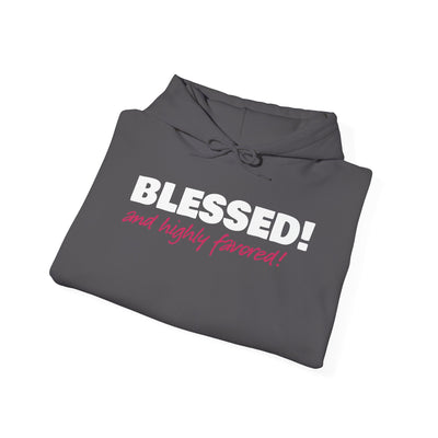 Blessed & Highly Favored Embroidered Hoodie | Luke 1:28