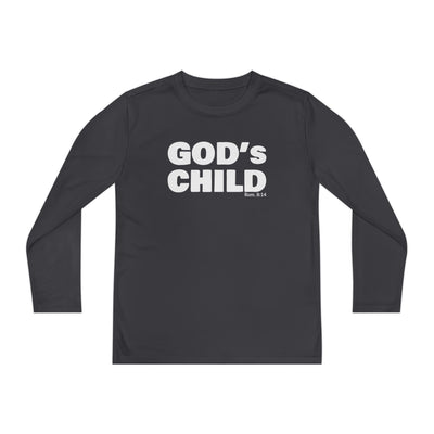 GOD'S CHILD! Collection Youth Long Sleeve Tee | (Romans 8:14)