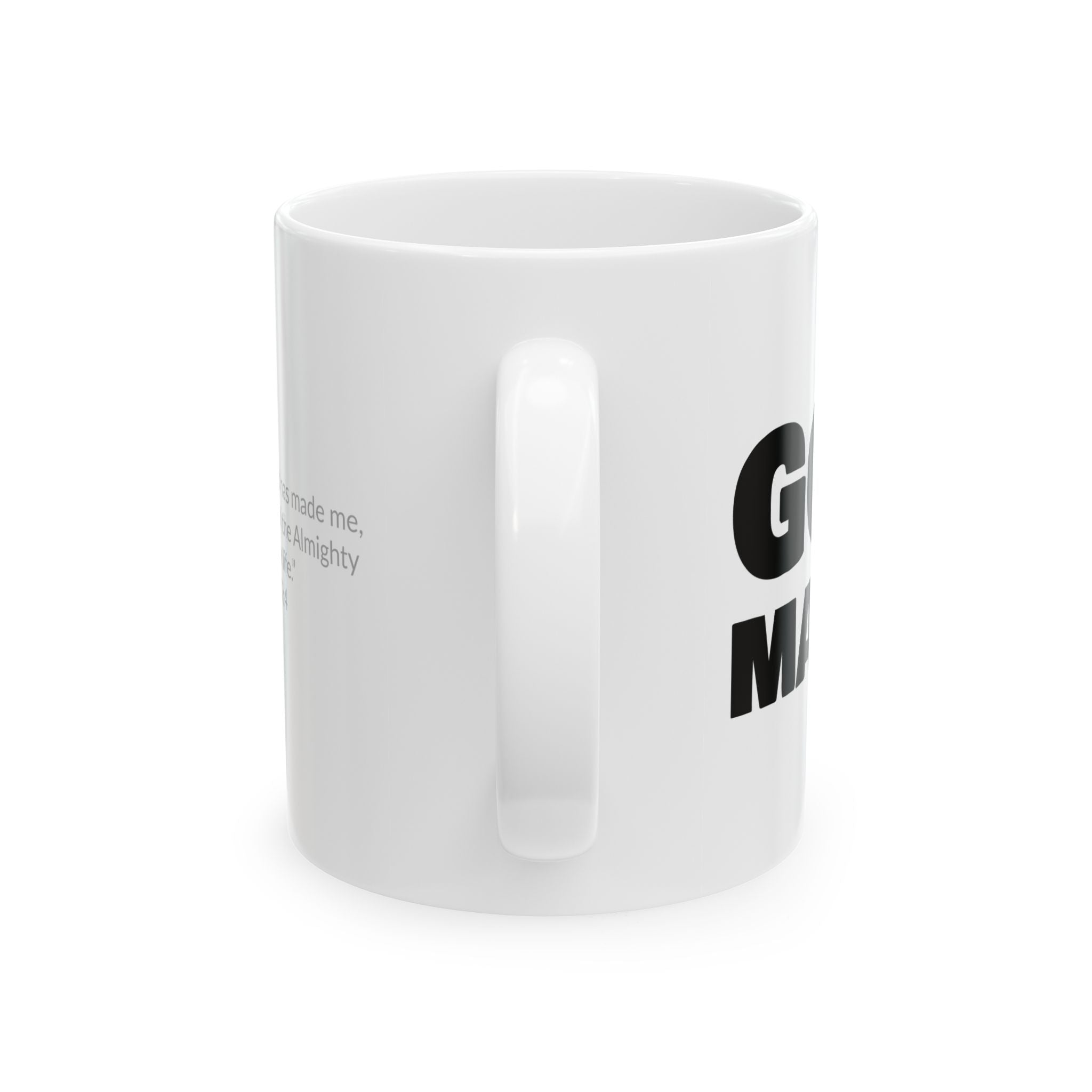 GOD MADE! Collection - Mug | Job 33:4 (white)