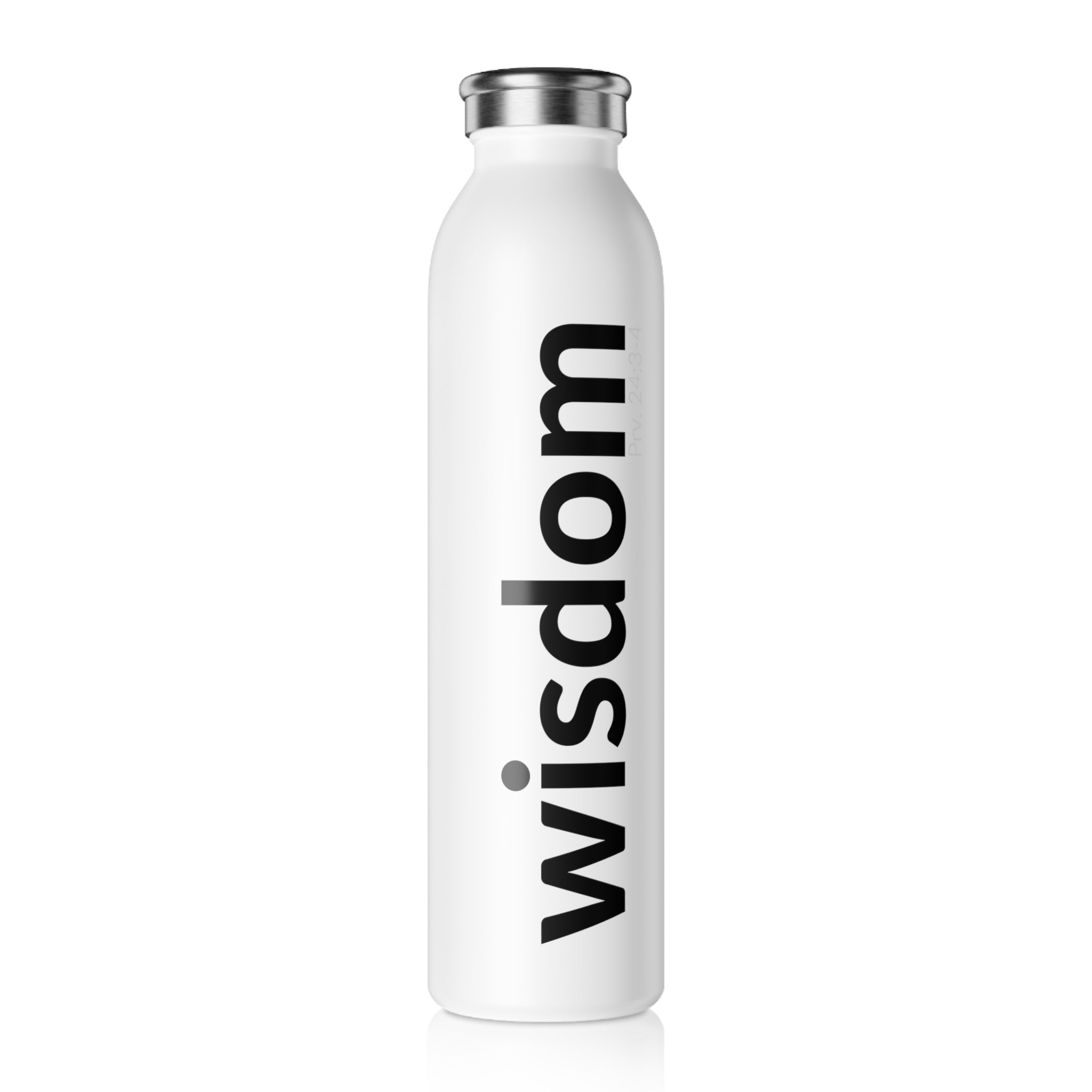 WISDOM Collection – Stainless Steel Water Bottle | Proverbs 24:3-4