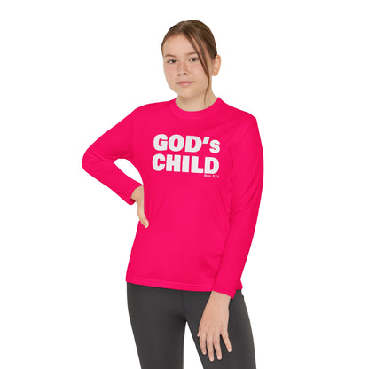 GOD'S CHILD! Collection Youth Long Sleeve Tee | (Romans 8:14)