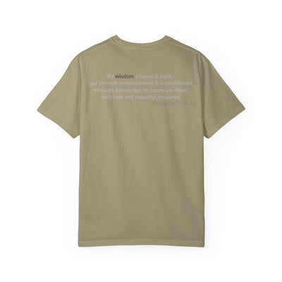 WISDOM! Inspiration Verses unisex t-shirt, Proverbs 24:3-4, Knowledge, Rare Treasures, Comfort Tee, Biblical Shirt