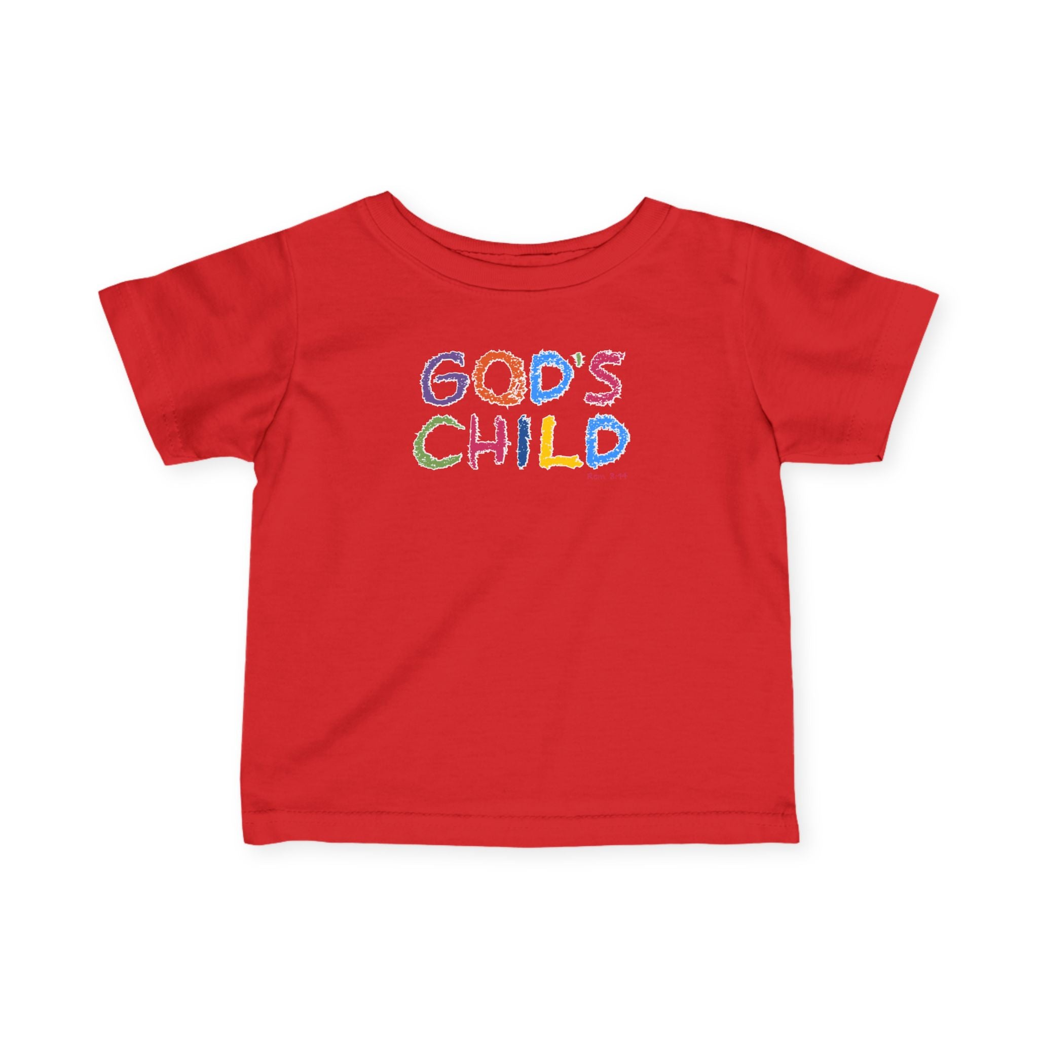 GOD'S CHILD! | Colorful Infant Fine Jersey Tee | Baby Heirs Collection (Roman's 8:14)