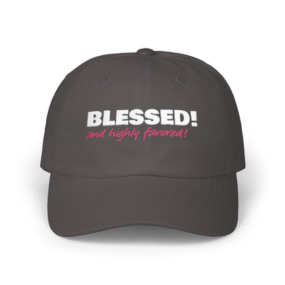 BLESSED! and Highly Favored!  Collection Christian Cap for Women | Faith-Based Hat | Luke 1:28 Scripture Hat | Inspirational Women's Headwear