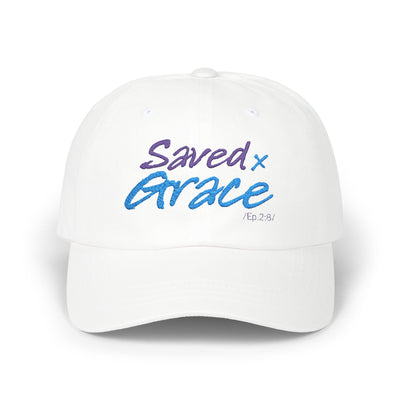 SAVED x GRACE  faithware collection Woman's Cap |  (Eph. 2:8) - Embroidered