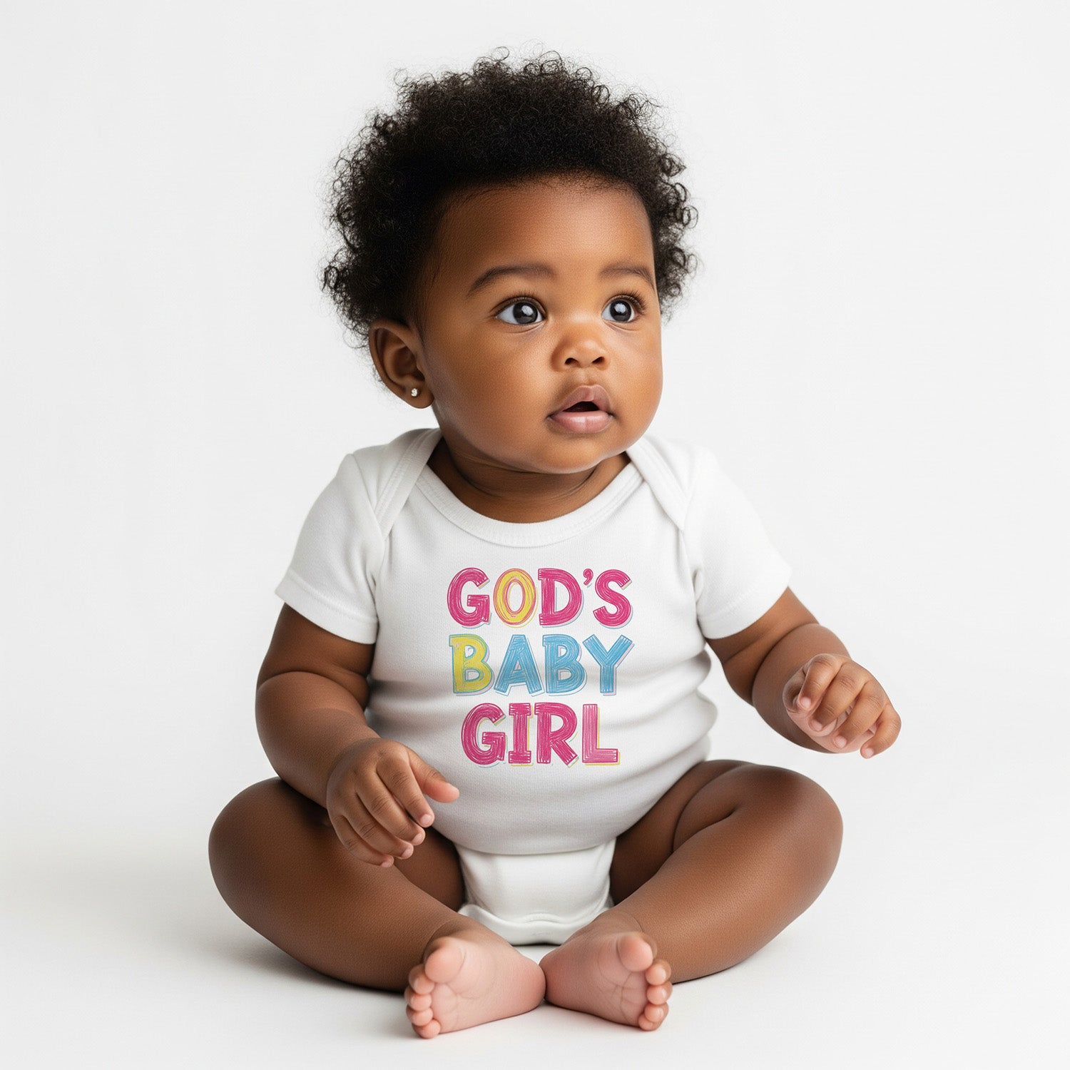 GOD'S BABY GIRL | Infant Bodysuit |  Baby Shower Gift, Cute Baby Outfit, Religious Gift, Newborn Clothes, Faith-Inspired Apparel
