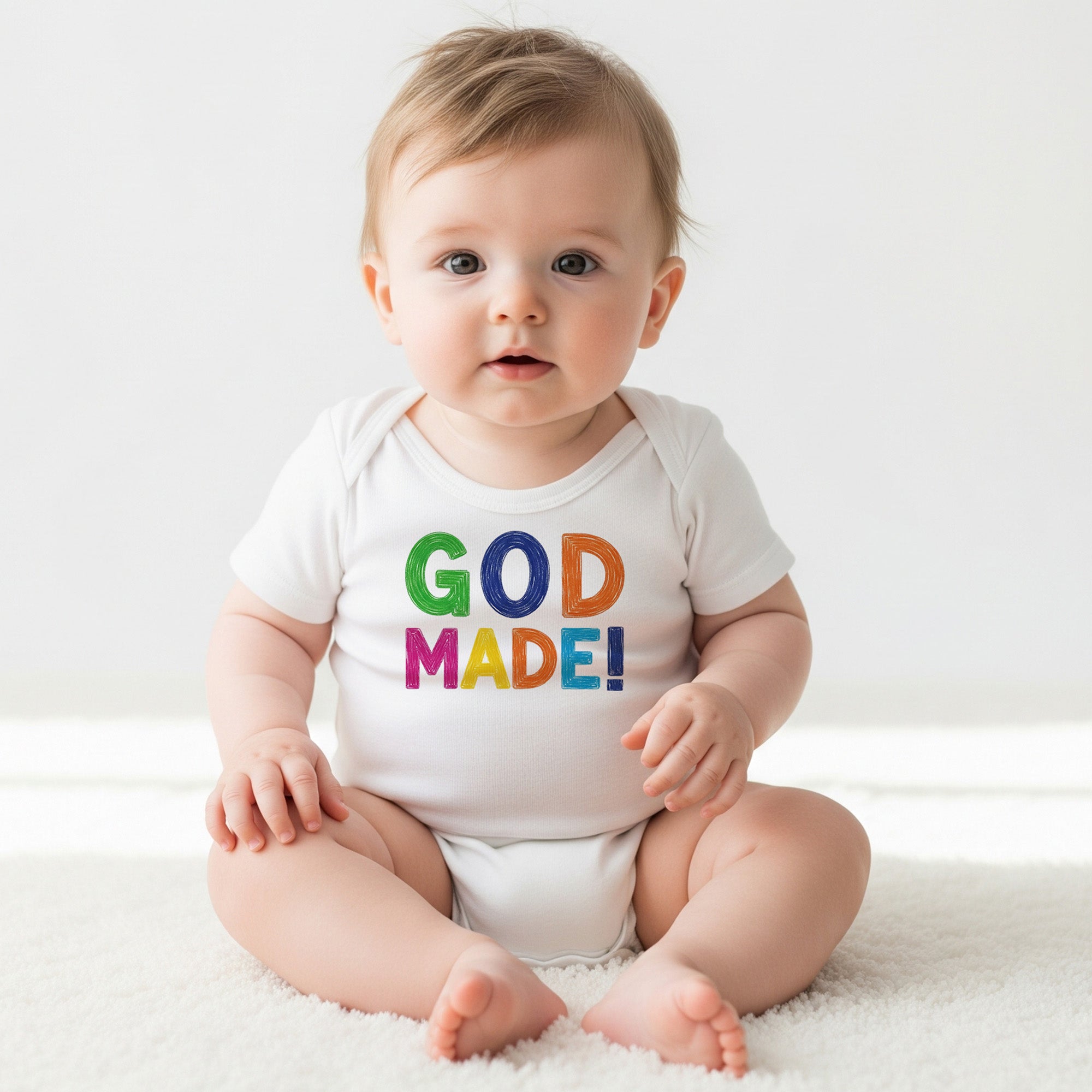 GOD MADE!  | Infant Bodysuit | Cute Baby Outfit,  Faith-Inspired Apparel