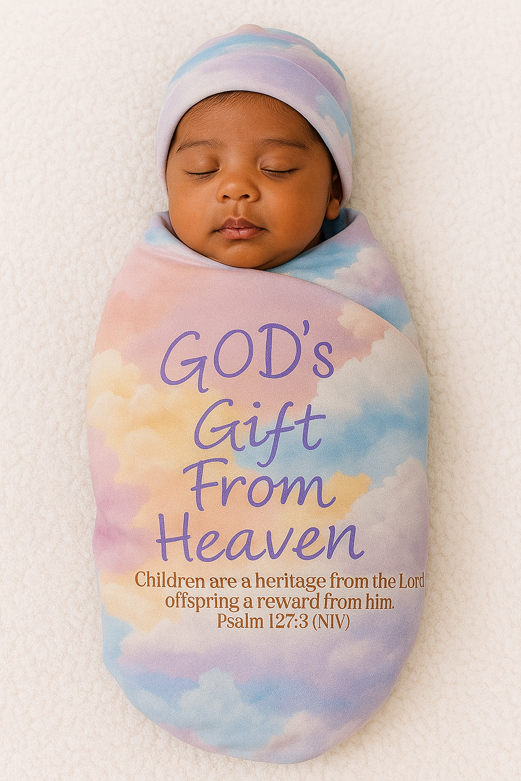 GOD'S Gift From Heaven |  Baby Swaddle Blanket | Psalm 127:3
