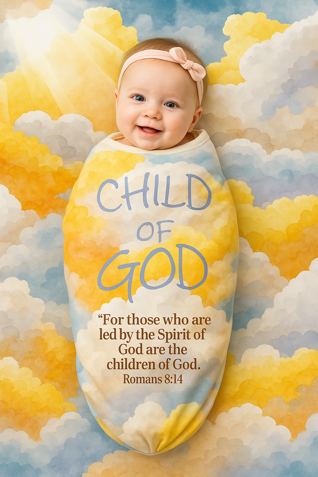 Child Of GOD |  Baby Swaddle Blanket | Romans 8:14