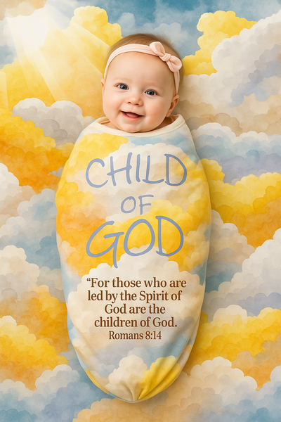 Child Of GOD |  Baby Swaddle Blanket | Romans 8:14