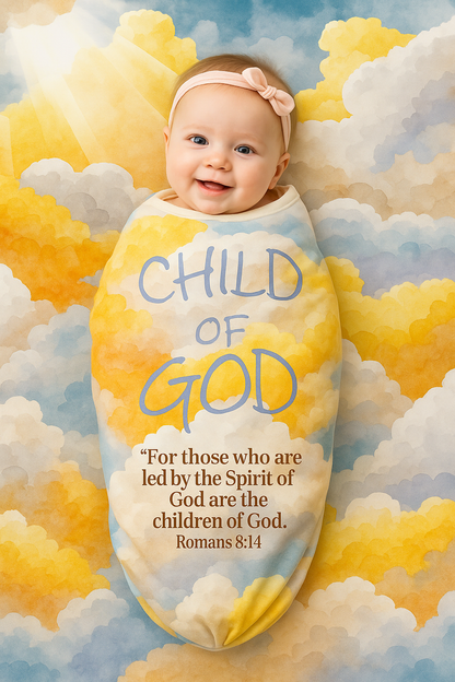 Child Of GOD |  Baby Swaddle Blanket | Romans 8:14